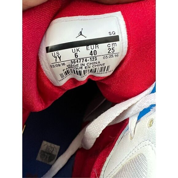 2016 Nike Air Jordan 7 VII Retro Olympic USA Size 7y. 304774-123 - Picture 6 of 7